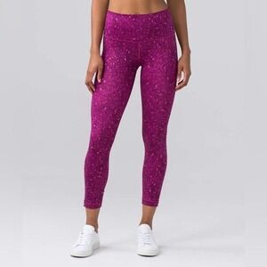 Lululemon High Times 7/8 Length Legging Magenta Purple Full-On Luxtreme Size 6